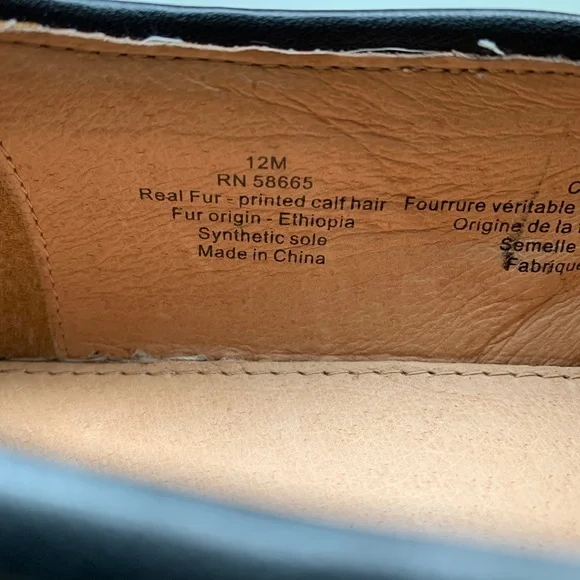 Halogen size 12 loafers made from real calf hair - Picture 3 of 7